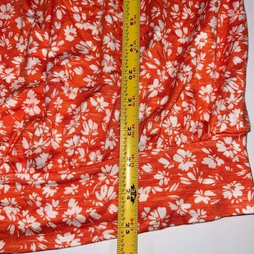 LOFT Sleeveless‎ Top Womens Size Medium Orange Floral - Picture 5 of 8